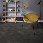 Carpet Soot in plain charcoal black with compact fibres