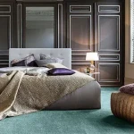 Carpet Horizon in dark teal flecked with grey