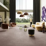 Carpet Wicker, light beige velvet pile with a soft sheen