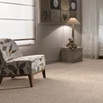 Carpet Thatch in warm greyish-beige soft cut pile