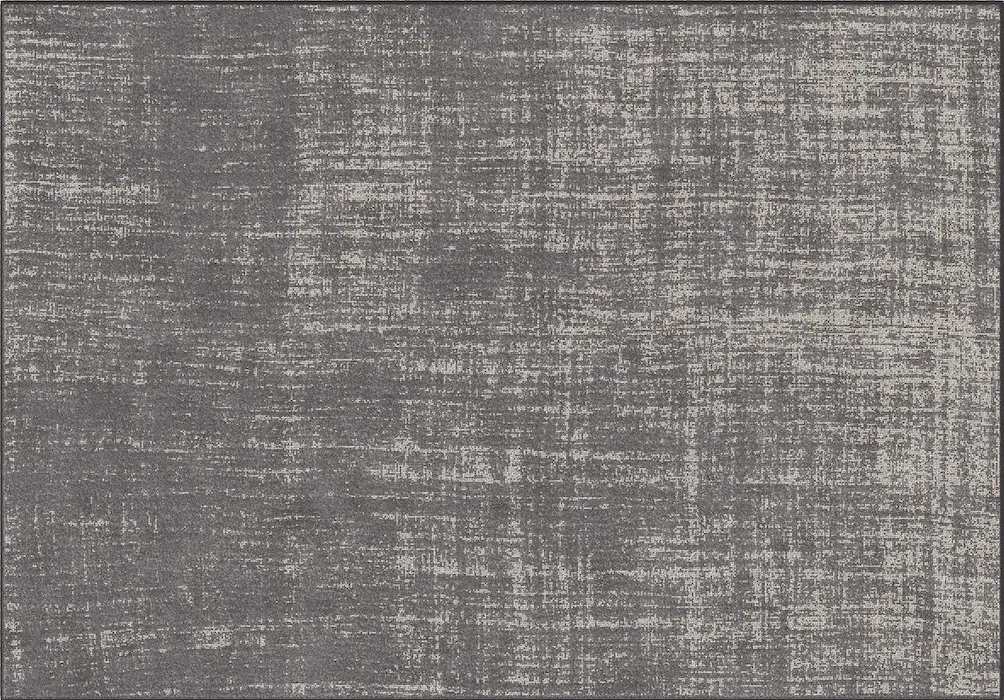 Custom rug Shadow, charcoal grey with faded ecru weave