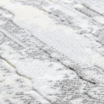 Custom rug Steel, abstract light grey streaked pattern