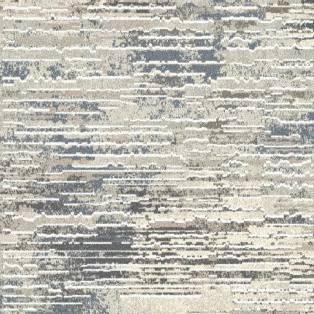 Custom rug Concrete, abstract slate grey and taupe stripes