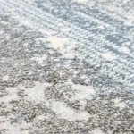Custom rug Smoke in dark grey and blue-grey marbled pattern