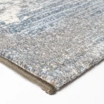 Custom rug Smoke in dark grey and blue-grey marbled pattern