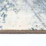 Custom rug Smoke in dark grey and blue-grey marbled pattern