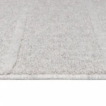 Custom rug Lead Grey, close-up of striped grey looped wool