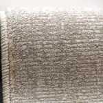 Custom rug Basalt, plain grey-taupe carpet with faint chevron