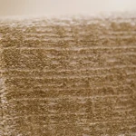Custom rug Sienna, plain ochre surface with fine diagonal striations
