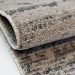 Custom rug Cloud, light grey carpet with fine dark flecks