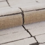Custom rug Tile, terracotta paver pattern with brown joints
