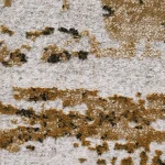 Custom rug Tan, marbled loop pile in ivory, ochre and charcoal