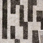 Custom rug Granite, charcoal stepped blocks on an ivory ground