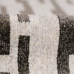 Custom rug Granite, charcoal stepped blocks on an ivory ground