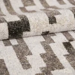 Custom rug Granite, charcoal stepped blocks on an ivory ground