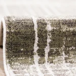Custom rug Flint, grey loop pile with ecru diamond grid