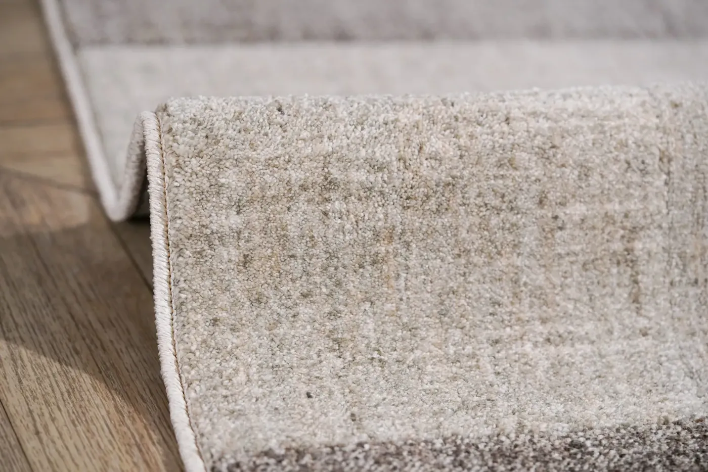 Custom rug Tobacco, dense warm ochre loop pile close up