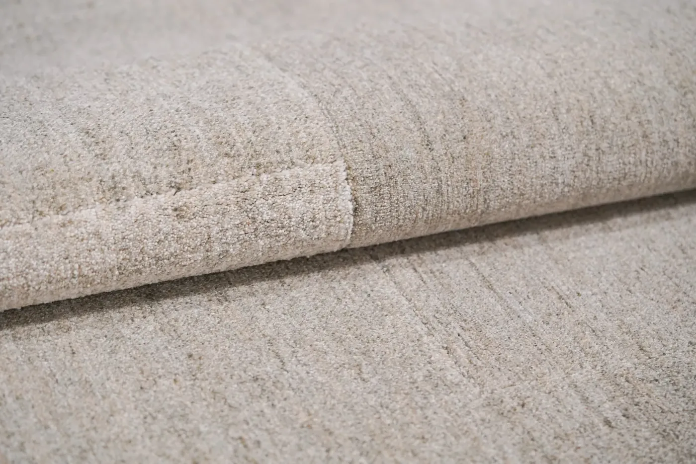 Custom carpet Rope, beige ribbed weave with fine stripes