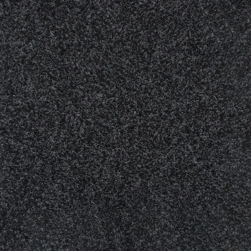 Entrance mat Midnight, dense black brush texture