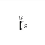 Wide flat wall moulding with recessed lower groove