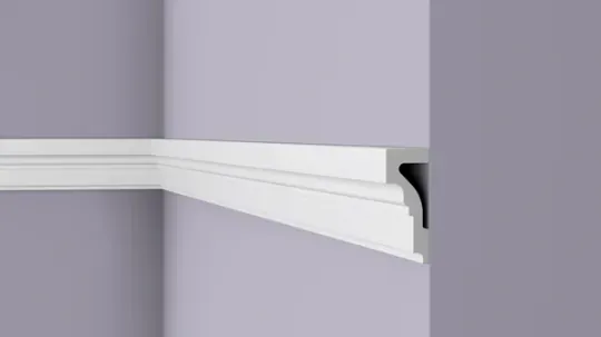 Stepped wall cornice Anthracite showing its deep, layered profile