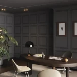 Fluted flat wall moulding Pewter with fine parallel grooves