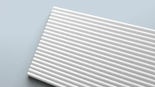 Fluted wall panel with fine ribs under low side light