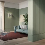 Fluted wall panel with fine ribs under low side light