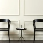 Tall skirting board with moulded top edge in light grey