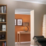 Classic skirting board with moulded top edge in deeper grey