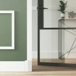 Tall gloss skirting board showing rear cable channel