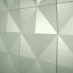 Wall moulding with pyramid facets, lapis blue, close-up of the relief