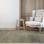 Rug Yellow Ochre, abstract ochre and caramel streaked pattern