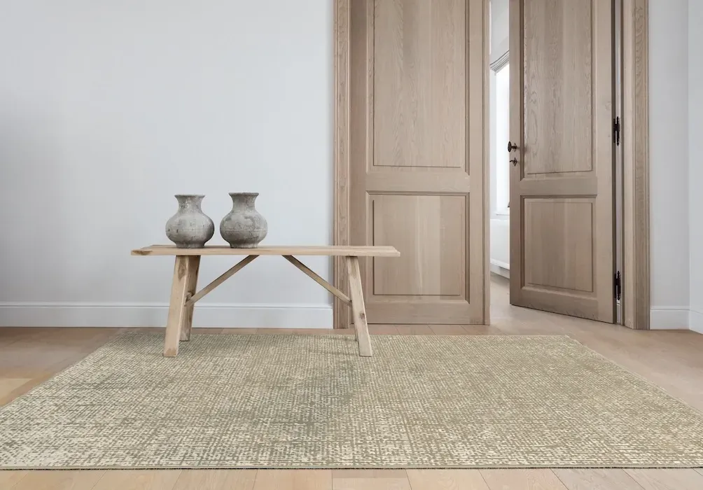 Rug Flint, light grey flatweave with subtle texture