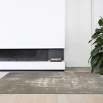 Rug Hazelnut, abstract taupe with faded cream and blue flecks