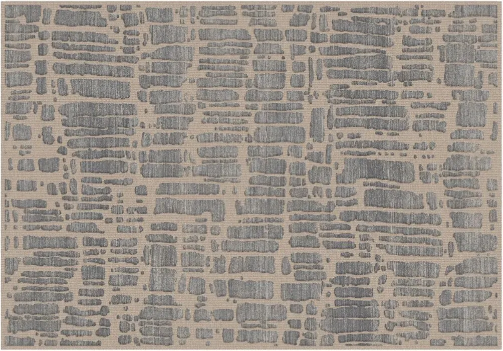 Rug Shadow, grey stone blocks on a light taupe ground