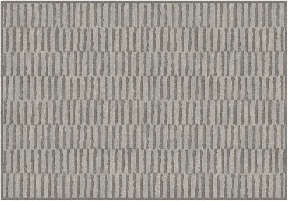 Rug Graphite, grey vertical stripes on a light grey ground