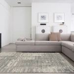 Rug Anthracite, veined grey and charcoal abstract texture