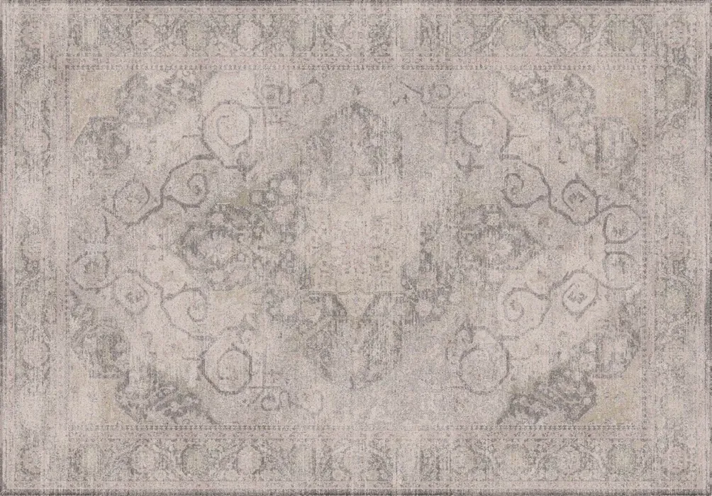 Rug Paprika, faded Persian-style rug in beige and grey