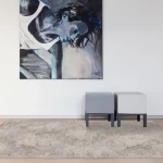 Rug Paprika, faded Persian-style rug in beige and grey