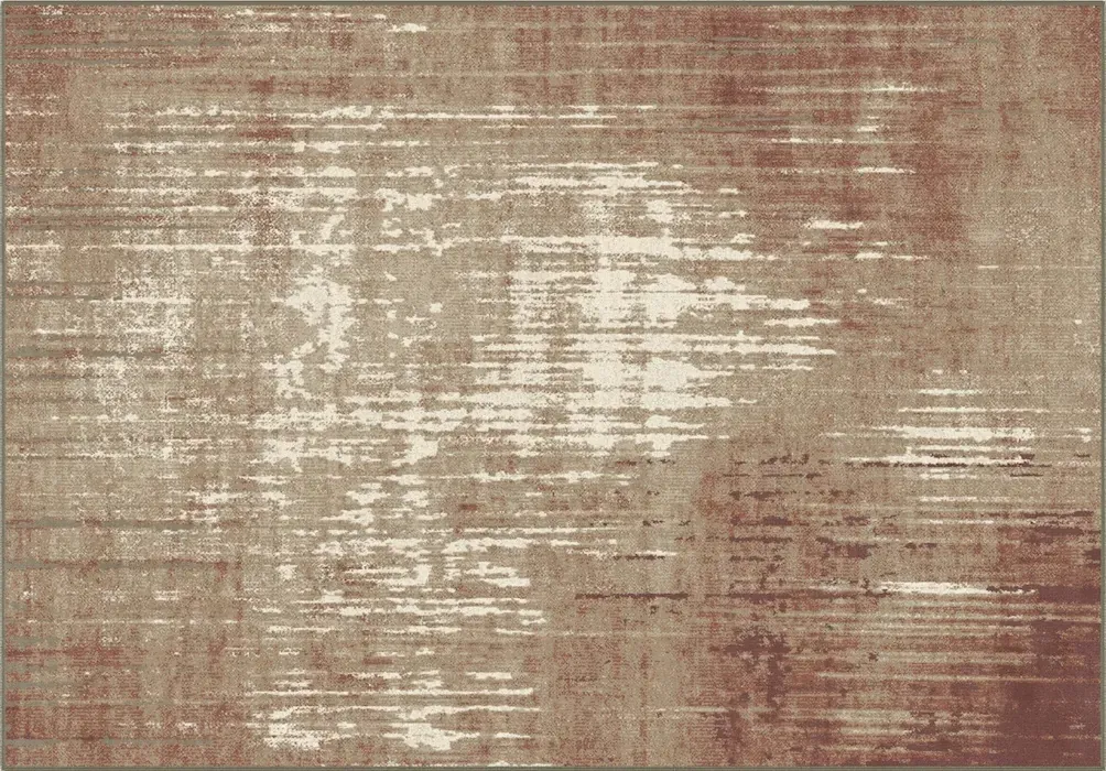 Rug Copper, pale streaked centre with rust on taupe