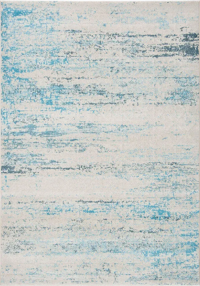 Rug Granite, blue-grey streaks across an ivory ground