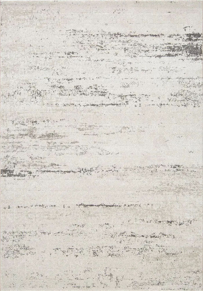 Rug Slate, ivory rug with charcoal grey stone-like clouds