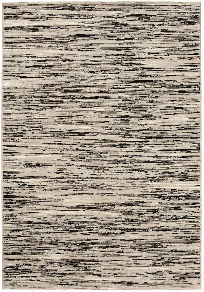 Rug Burnt Toast, fine beige and brown irregular stripes