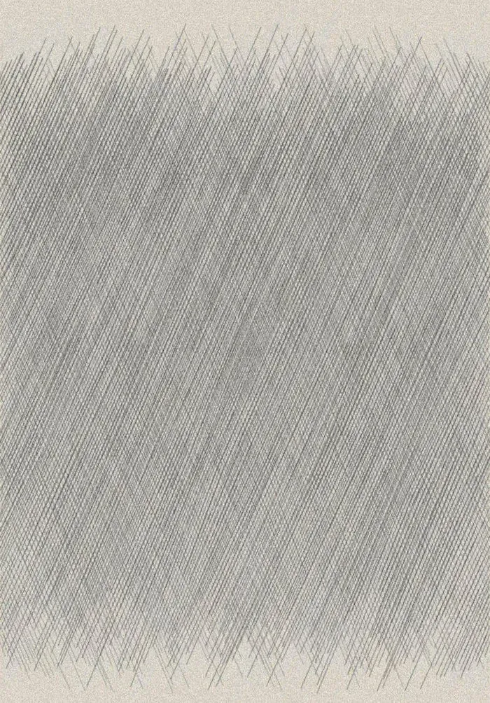 Rug Pebble, fine grey crosshatch pattern on light ground