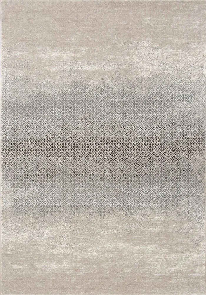 Rug Sand, beige-grey rug with faint diamond grid