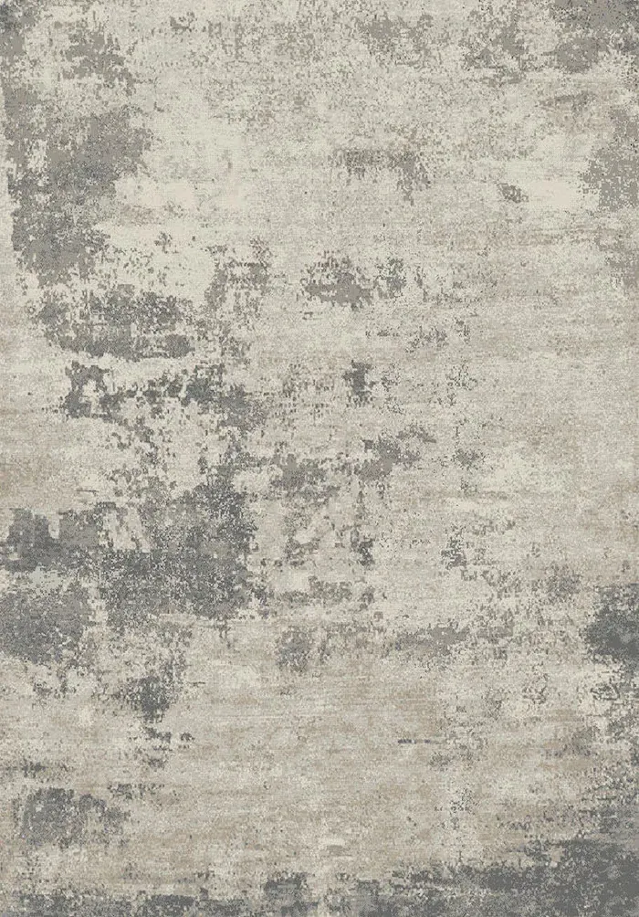 Rug Nickel, dark grey concrete-effect rug