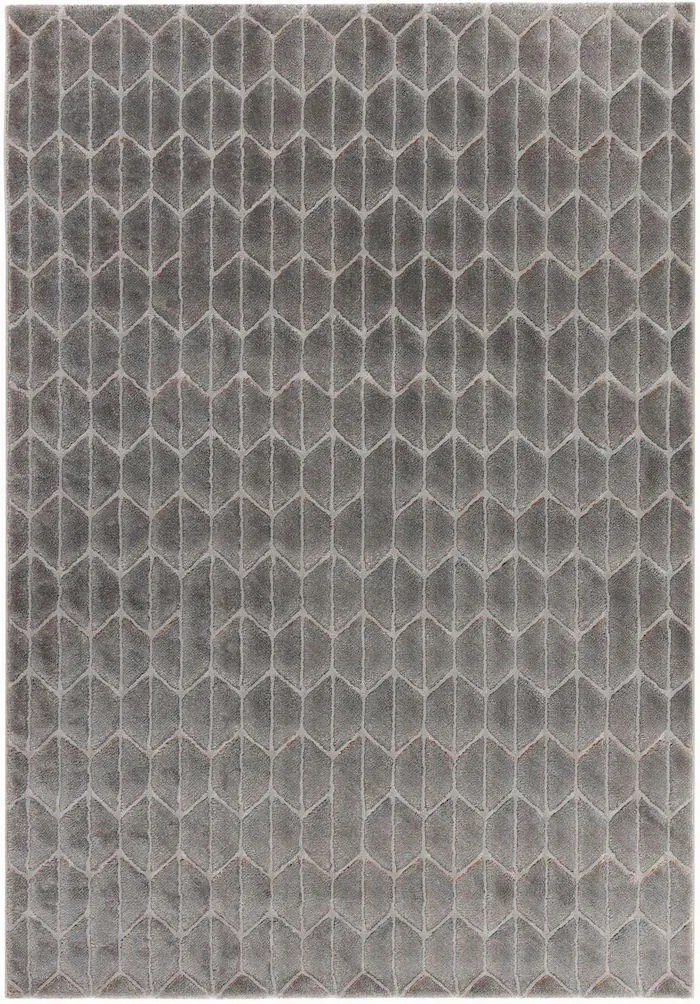 Rug Drizzle, dark grey chevron relief with slight sheen