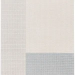 Rug Grisaille with grey and ecru textured rectangular blocks