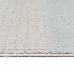 Rug Grisaille with grey and ecru textured rectangular blocks